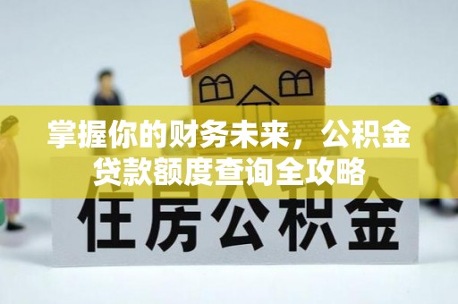 元朗掌握你的财务未来，公积金贷款额度查询全攻略